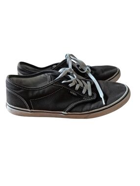Vans Women’s Black Low Top Lace-Up Trainers UK 5.5 White Sole Skate Shoes